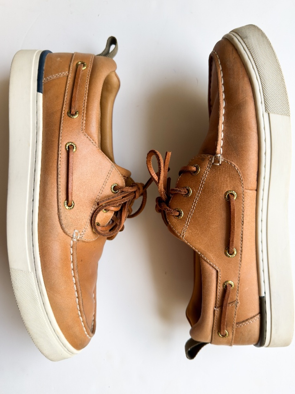 Sperry Shoes Leather Brown "Gold Victura 3 Eye" Men's Size 10